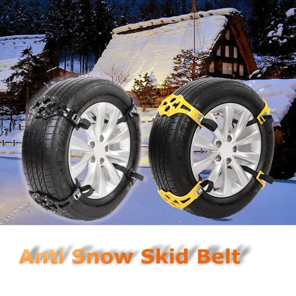 Planet Gates China / Yellow 4pcs/set Car Tyre Winter Roadway Safety Tire Snow Adjustable Anti-skid Safety Double Snap Skid Wheel TPU Chains