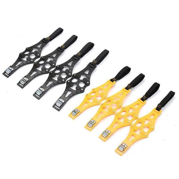 Planet Gates China / Yellow 4pcs/set Car Tyre Winter Roadway Safety Tire Snow Adjustable Anti-skid Safety Double Snap Skid Wheel TPU Chains