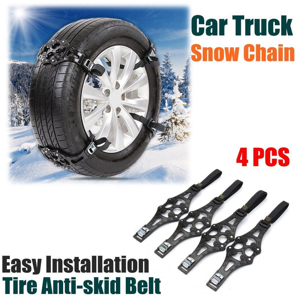 Planet Gates China / Yellow 4pcs/set Car Tyre Winter Roadway Safety Tire Snow Adjustable Anti-skid Safety Double Snap Skid Wheel TPU Chains