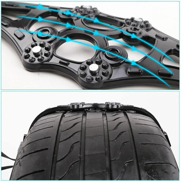 Planet Gates China / Yellow 4pcs/set Car Tyre Winter Roadway Safety Tire Snow Adjustable Anti-skid Safety Double Snap Skid Wheel TPU Chains