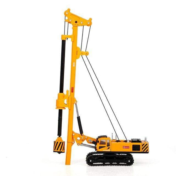 Planet Gates China / Yellow Alloy Model 1:64 Rotary Drilling Rig Crawler Diecast Excavator Model Toy Engineering Vehicle Hobby Collection For Children