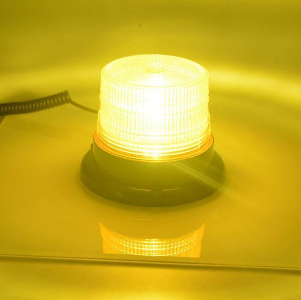 Planet Gates China / Yellow DC 12V-80V Strobe Car LED Flashing Cargo Truck Carrying A Circular Signal Magnetic Ceiling Police Lights Warning Lamp 3 Color