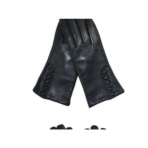 Planet Gates CHINGYUN New Women Genuine Glove Soft Thicken Bow Leather Gloves Winter Autumn Ladies Fashion Brand Black Warm Leather fv02