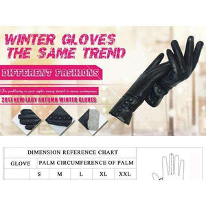 Planet Gates CHINGYUN New Women Genuine Glove Soft Thicken Bow Leather Gloves Winter Autumn Ladies Fashion Brand Black Warm Leather fv02