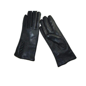 Planet Gates CHINGYUN New Women Genuine Glove Soft Thicken Bow Leather Gloves Winter Autumn Ladies Fashion Brand Black Warm Leather fv02
