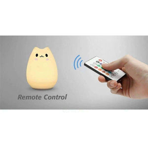 Planet Gates CHIZAO 7 Colors Cat LED Lamp Children's animal night light Silicone soft cartoon lamp Gift LED night light Room atmosphere light