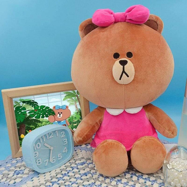 Brown Bear And Cony Rabbit Plush Toys Kawaii Anime Choco Sally Stuffed Doll Soft Sofa Cushion Gift For Girl Birthday Present