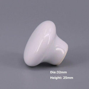 1x Classic White  Porcelain/Ceramic Drawer Pull Knob Cabinet Cupboard Door Handle Knob