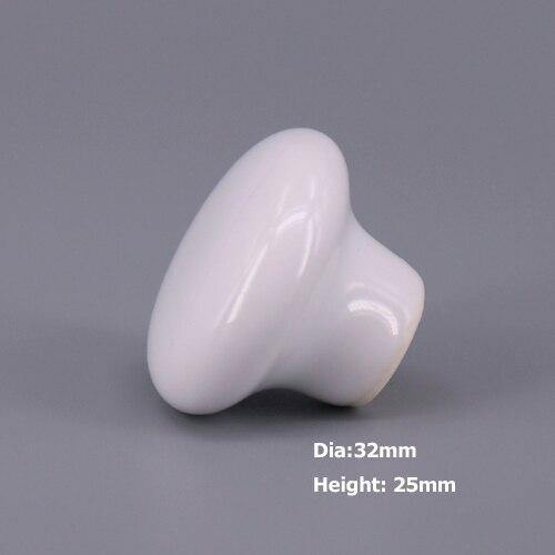 1x Classic White  Porcelain/Ceramic Drawer Pull Knob Cabinet Cupboard Door Handle Knob