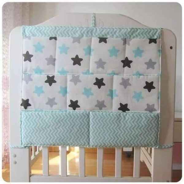 Planet Gates Chocolate Cotton Grey Baby Bed Hanging Storage Bag Newborn Crib Organizer Toy Diaper Pocket for Babies Bedding Set 50*60CM