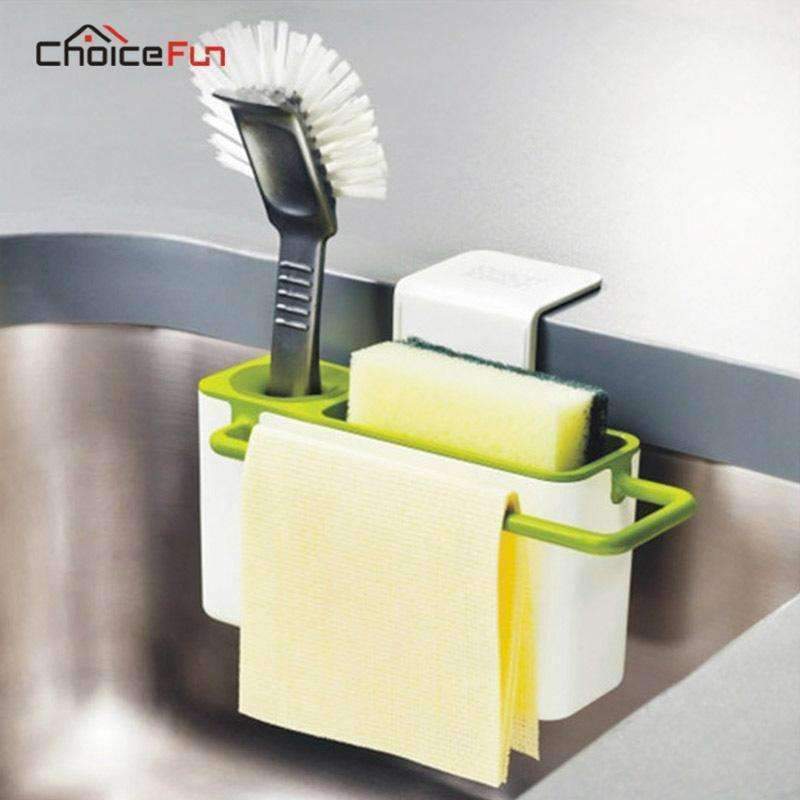 Planet Gates CHOICE FUN Suction Cup Cleaning Tool Kitchen Organizer Storage Rack Sink Dish Cloth Drain Holder Dry Dishwashing Sponge Holder