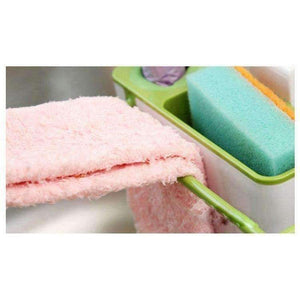 Planet Gates CHOICE FUN Suction Cup Cleaning Tool Kitchen Organizer Storage Rack Sink Dish Cloth Drain Holder Dry Dishwashing Sponge Holder