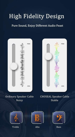 Planet Gates CHOSEAL DIY HIFI Speaker Cable Oxygen Free Copper Audio Cable for Car Audio Home Theater 14/16/18AWG Audiophile Wire