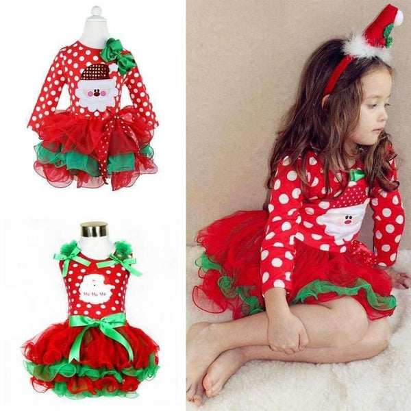 Planet Gates Christmas dress / 4T Baby Girl Christmas Santa Dress For Girls Winter Snowman Holiday Children Clothing Xmas Party Tulle Kids Costume