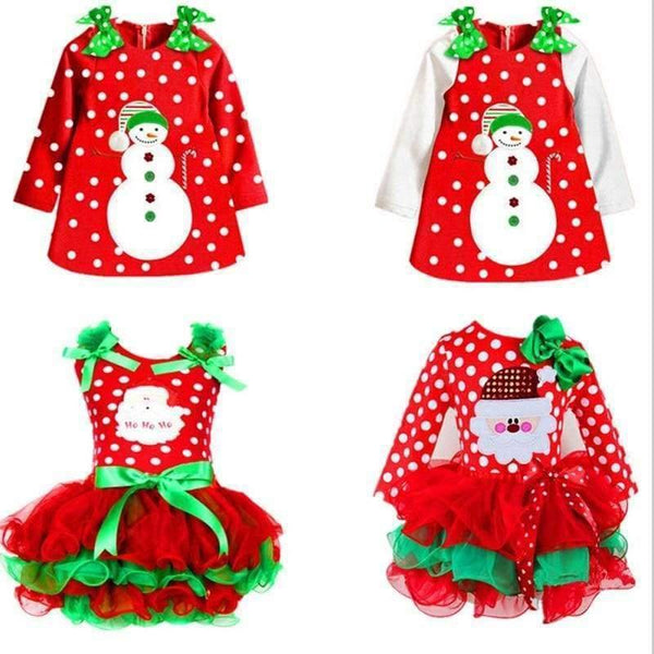 Planet Gates Christmas dress / 4T Baby Girl Christmas Santa Dress For Girls Winter Snowman Holiday Children Clothing Xmas Party Tulle Kids Costume
