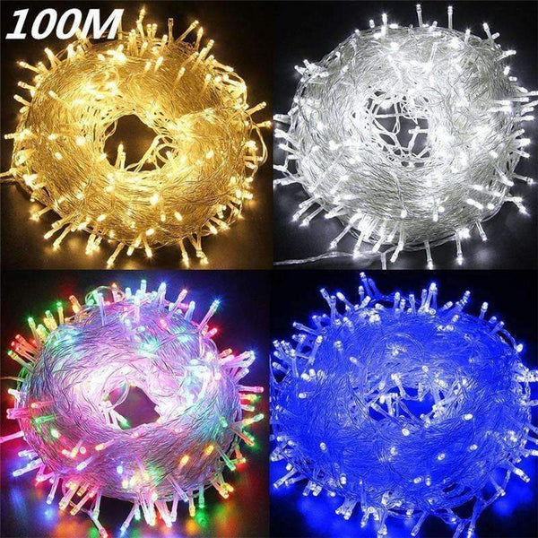 Planet Gates Christmas Lights 5M 10M 20M 30M 50M 100M Led String 8 Function Christmas Lights 8 Colors For Wedding Party Holiday Lights