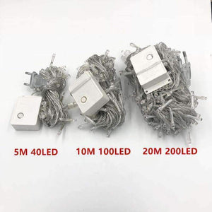 Planet Gates Christmas Lights 5M 10M 20M 30M 50M 100M Led String 8 Function Christmas Lights 8 Colors For Wedding Party Holiday Lights