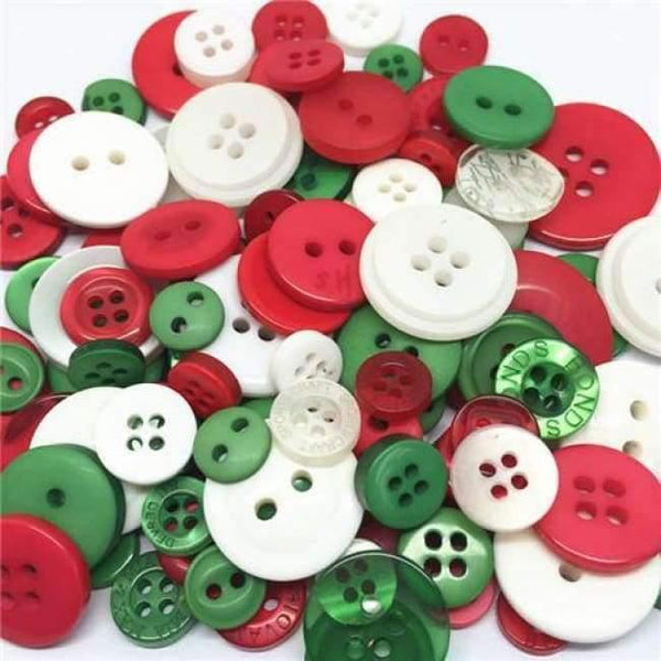 Planet Gates Christmas Mix 1000pcs Assorted Mixed Resin Buttons Arts Crafts Card Making Scrapbooking Sewing 9mm-20mm Bright/Chritsmas/Pastel/Primary Mix
