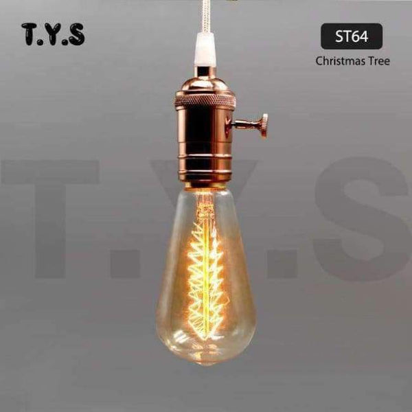 Planet Gates Vánoční stromeček / 220V Ampule Vintage Edison žárovka E27 40W 220V ST64 G95 Retro skleněná žárovka Dekorační lampa Žárovky s vláknem pro domácí dekoraci