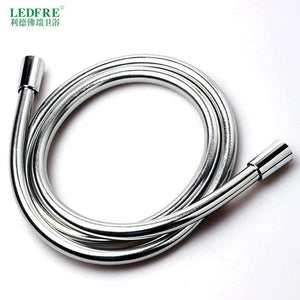 LEDFRE PVC Shower Hose Silver PVC Hose Plumbing Flexible Hose For Bathroom Handheld Showerhead F1/2*F1/2 For 16" 40" 60" 80"