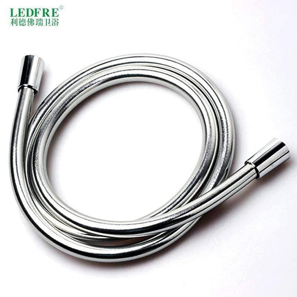 LEDFRE PVC Shower Hose Silver PVC Hose Plumbing Flexible Hose For Bathroom Handheld Showerhead F1/2*F1/2 For 16" 40" 60" 80"