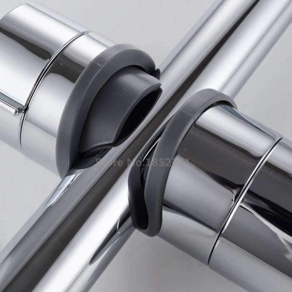 Planet Gates Chrome 18-25 MM Shower Pipe Adjustable Bracket Holder Shower Head Mounting Black Brackets Bar Racks  Bathroom Product