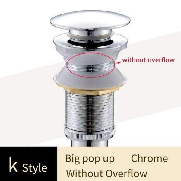 Planet Gates Chrome K Without Overflow Brass Bathroom Lavatory Sink Pop Up Drain Bathroom Basin Sink Use Bathroom Products/Accessories HJ-0618F