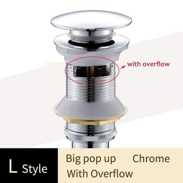 Planet Gates Chrome L Without Overflow Brass Bathroom Lavatory Sink Pop Up Drain Bathroom Basin Sink Use Bathroom Products/Accessories HJ-0618F