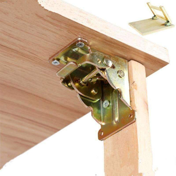Planet Gates Chrome plating 90 Degrees Self-locking Folding hinge dining table lift support connection Cabinet Hinges Furniture Hardware Accessories