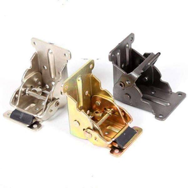 Planet Gates Chrome plating 90 Degrees Self-locking Folding hinge dining table lift support connection Cabinet Hinges Furniture Hardware Accessories