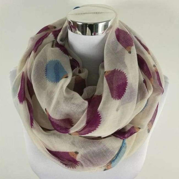 Planet Gates Circle scarf Beige Women Ladies Fashion Viscose Cotton Hedgehog Print infinity scarf Fashion Animal Scarves Shawl Wrap hot sale neckerchief