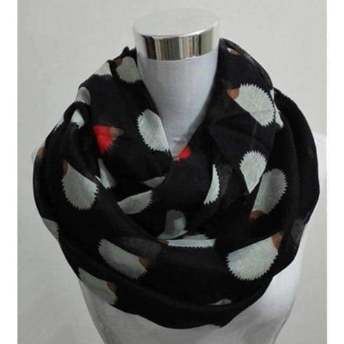 Planet Gates Circle scarf Black Women Ladies Fashion Viscose Cotton Hedgehog Print infinity scarf Fashion Animal Scarves Shawl Wrap hot sale neckerchief