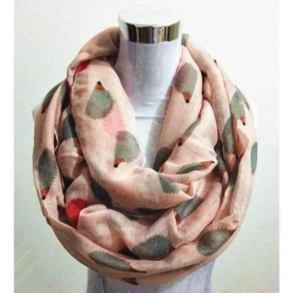 Planet Gates Circle scarf Pink Women Ladies Fashion Viscose Cotton Hedgehog Print infinity scarf Fashion Animal Scarves Shawl Wrap hot sale neckerchief