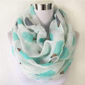 Planet Gates Circle scarf W and B Women Ladies Fashion Viscose Cotton Hedgehog Print infinity scarf Fashion Animal Scarves Shawl Wrap hot sale neckerchief