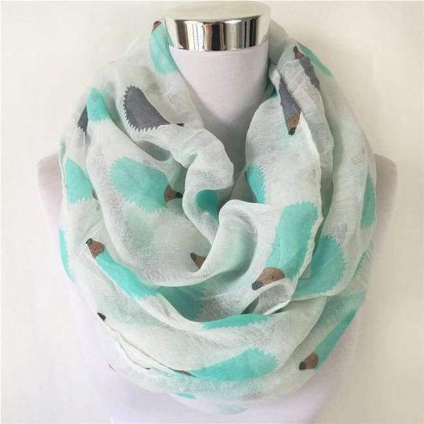 Planet Gates Circle scarf W and B Women Ladies Fashion Viscose Cotton Hedgehog Print infinity scarf Fashion Animal Scarves Shawl Wrap hot sale neckerchief