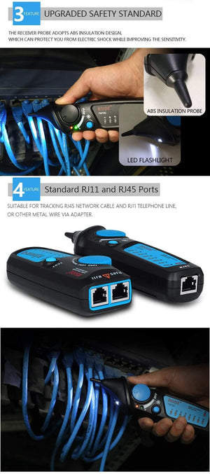 Circuit Breaker Finders Cable Tracker RJ45 RJ11 Telephone Wire Network LAN TV Electric Line Detector Finder Tester