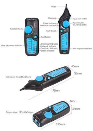 Circuit Breaker Finders Cable Tracker RJ45 RJ11 Telephone Wire Network LAN TV Electric Line Detector Finder Tester