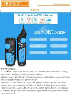 Circuit Breaker Finders Cable Tracker RJ45 RJ11 Telephone Wire Network LAN TV Electric Line Detector Finder Tester