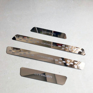 Planet Gates Citroen C3 Aircross 2017 2018 Stainless Steel Door Sill Strip Scuff Plate Pedal Car Styling Sticker Accessories 4 Pcs