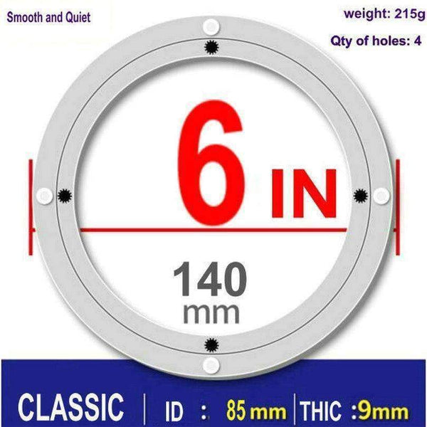Planet Gates CLASSIC 6 inch 14cm Aluminum Lazy Susan swivel plate round turntable bearings Furniture Hardware