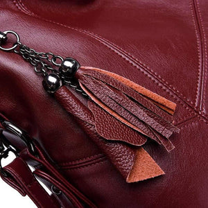 Classic Brand Tassel Ladies Hand Bags For Women Designer Handbags High Quality Leather