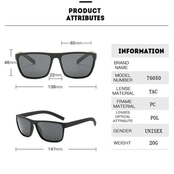 Planet Gates Classic Fashion Polarized Sunglasses Brand Designer Men Women Square Driving  Sun Glasses Male Sport UV400 Gafas De Sol