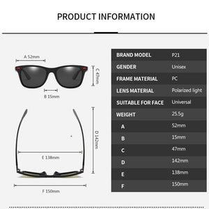 Planet Gates Classic Polarized Sunglasses Men Women Brand Design Driving Square Frame Sun Glasses Male Goggle UV400 Gafas De Sol