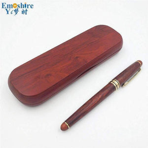 Planet Gates Classic Roller Ball Pen Ballpoint Pens for Writing Supplies With Wooden Pencil Box Pencil Case for Business Gifts P107