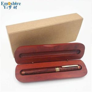 Planet Gates Classic Roller Ball Pen Ballpoint Pens for Writing Supplies With Wooden Pencil Box Pencil Case for Business Gifts P107