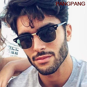 Planet Gates Classic Semi-Rimless Sunglasses Men's Women 2021 Square Polarized Sun glasses Men Oculos De Sol Gafas UV400 Retro Eyewear