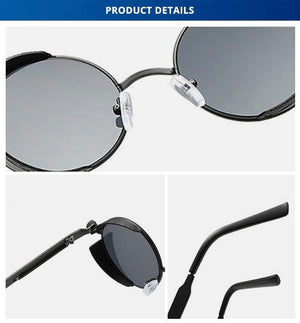 Planet Gates Classic Steampunk Sunglasses Men Women Retro Gothic Round Male's Glasses Fashion Metal Driving Goggle UV400
