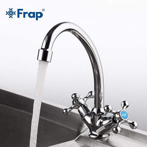 Planet Gates Classic Style Kitchen Faucet Cold and Hot Water Mixer Tap Double Handle Torneira Cozinha 360 Degree Rotation F4908