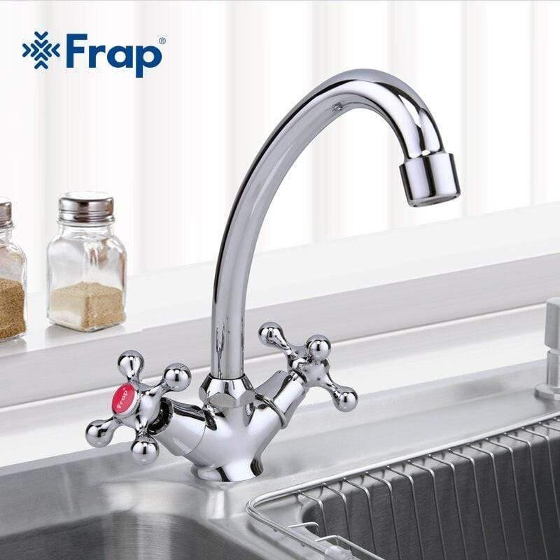 Planet Gates Classic Style Kitchen Faucet Cold and Hot Water Mixer Tap Double Handle Torneira Cozinha 360 Degree Rotation F4908