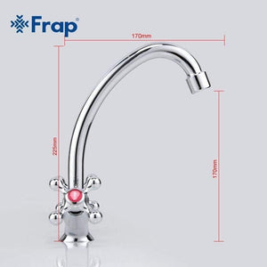 Planet Gates Classic Style Kitchen Faucet Cold and Hot Water Mixer Tap Double Handle Torneira Cozinha 360 Degree Rotation F4908